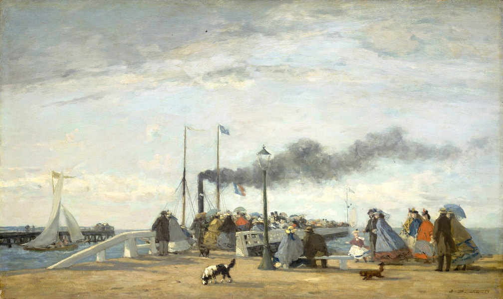 BOUDIN EUGENE JETTY AND WHARF AT TROUVILLE 1863 N G A