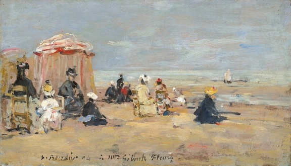 BOUDIN EUGENE ON BEACH 1894 N G A