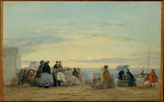 BOUDIN EUGENE ON BEACH SUNSET 1865 MET