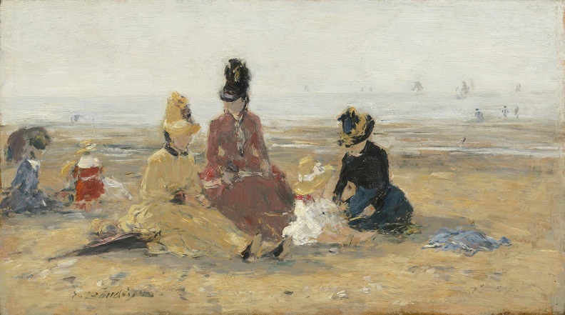 BOUDIN EUGENE ON BEACH TROUVILLE 1887