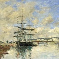 BOUDIN EUGENE DEAUVILLE HARBOUR C1888 90 LO NG