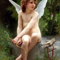 BOUGUEREAU W. AD. LOVE ON LOOK OUT 1890