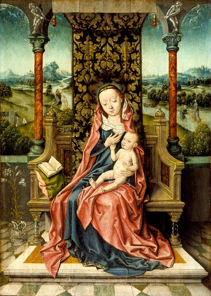 BOUTS ALBRECHT MADONNA AND CHILD ENTHRONED GOOGLE LACMA