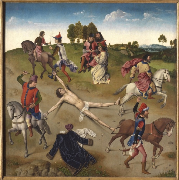 BOUTS DIERIC ELDER TRIPTYCH MARTYRDOM OF ST. HIPPOLYTUS 1468 1475 CENTRAL