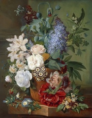 BRANDT ALBERTUS JONAS STILLIFE FLOWERS IN TERRACOTTA VASE 1824 RIJK