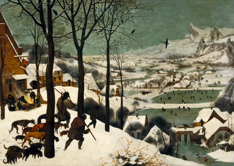 BRUEGHEL PIETER ELDER HUNTERS IN SNOW WINTER 1565
