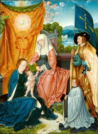BRUYN BARTHOLOMEUS ELDER VIRGIN AND CHILD ST. ANNE ST. GEREON AND DONOR CHICA