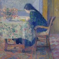 BUTLER THEODORE EARL LILI BUTLER READING AT BUTLER HOUSE GIVERNY 1908