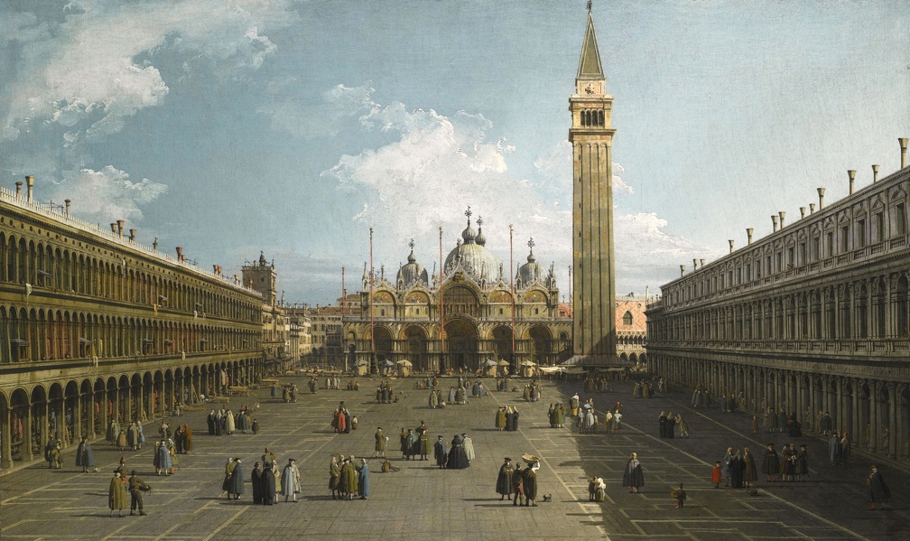 CANAL GIOVANNI ANTONIO VENICE PIAZZA ST. MARCO LOOKING EAST TOWARDS BASILICA 01 SOTHEBY