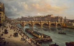 CANELLA GIUSEPPE LE PONT NEUF ET LA CITE PARIS 1832 CARNA