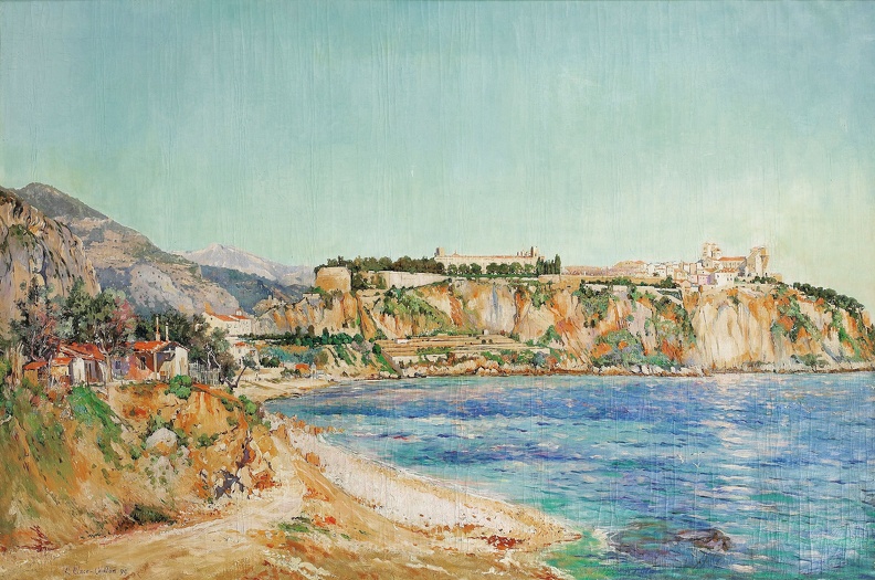 CANTON PAUL PLACE VIEW OF MONACO 1895 SOTHEBY