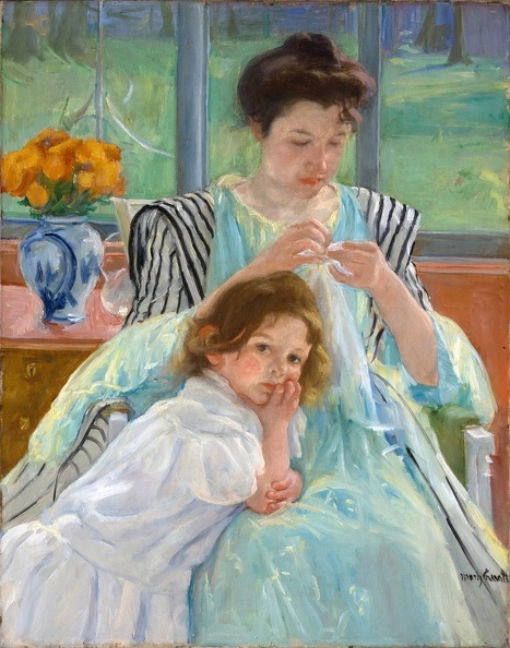 CASSATT MARY YOUNG MOTHER SEWING 1900