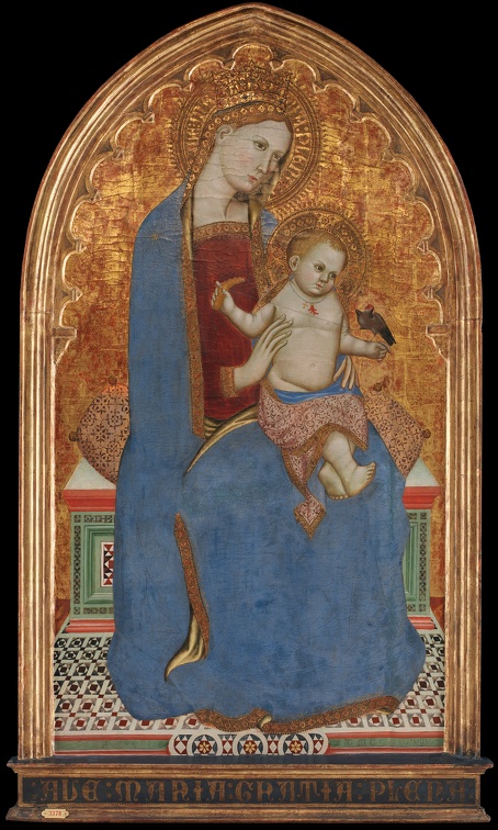 CECCO DI PIETRO VIRGIN AND CHILD PLAYING GOLDFINCH AND HOLDING SHEAF OF MILLE 1379 SMK