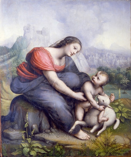 CESARE DA SESTO VIRGIN AND CHILD WITH LAMB GOOGLE