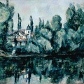 CEZANNE PAUL BANKS OF MARNE VILLA ON BANK OF RIVER HERMITAGE