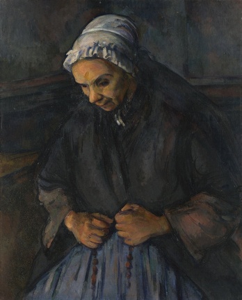 CEZANNE PAUL PRT OF OLD WOMAN ROSARY LO NG