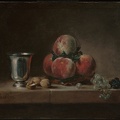 CHARDIN JEAN BAPTISTE SIMEON STILLIFE WITH PEACHES SILVER GOBLET GRAPES AND WALNUTS GOOGLE