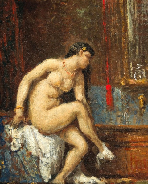 CHASSERIAU THEODORE AT HER TOILETTE