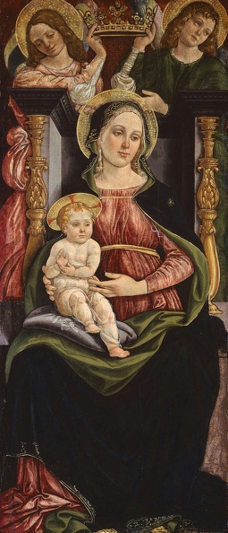 CIAMPANTI ANSTO VIRGIN AND CHILD ENTHRONED TWO ANGELS HOLDING CROWN CHICA