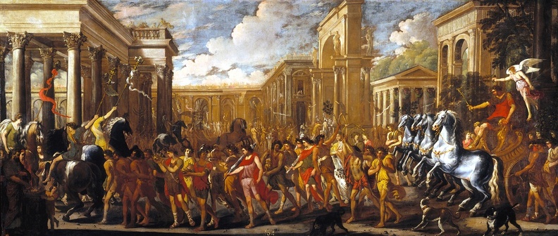 CODAZZI VIVIANO TRIUMPHAL ENTRY OF CONSTANTINE IN ROME 1637 PRADO