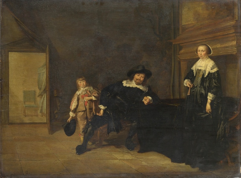 CODDE PIETER PRT OF MAN WOMAN AND BOY IN ROOM LO NG