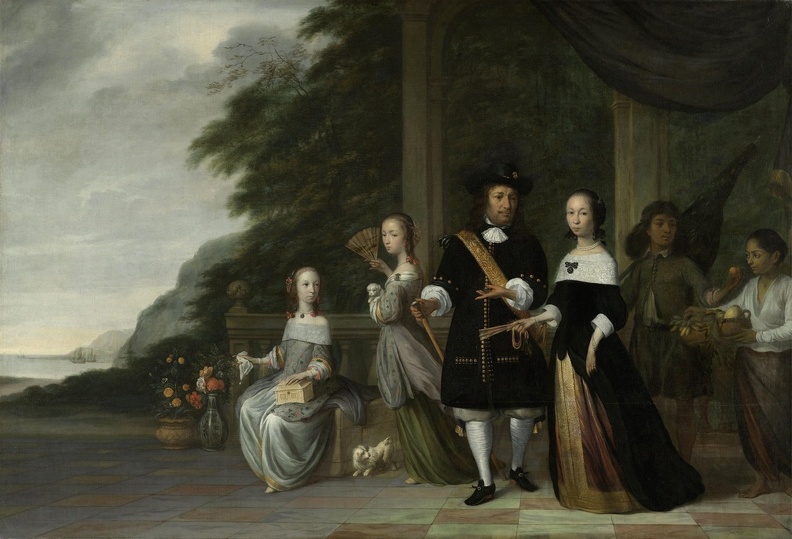 COEMAN JACOB BATAVIAN SENIOR MERCHANT PIETER CNOLL AND HIS FAMILY 1665 RIJK