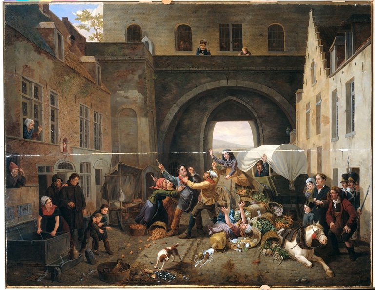 COENE CONSTANTINUS FIDELIO CLASH AT HALPOORT BRUSSELS SMUGGLING ALCOHOL 1823 RIJK