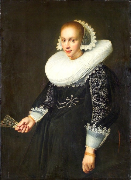 COOL JAN DAMEN PRT OF YOUNG WOMAN FAN 1636 RIJK