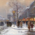 CORTES EDOUARD LEON CHAMPS ELYSEES IN WINTER