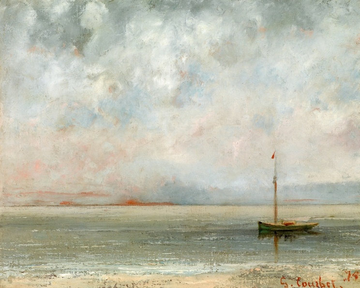 COURBET GUSTAVE CLOUDS OVER LAKE GENEVA