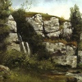 COURBET GUSTAVE LANDSCAPE ROCKY CLIFFS AND WATERFALL 1872 RIJK