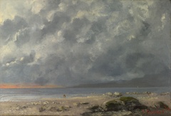 COURBET GUSTAVE BEACH SCENE LO NG
