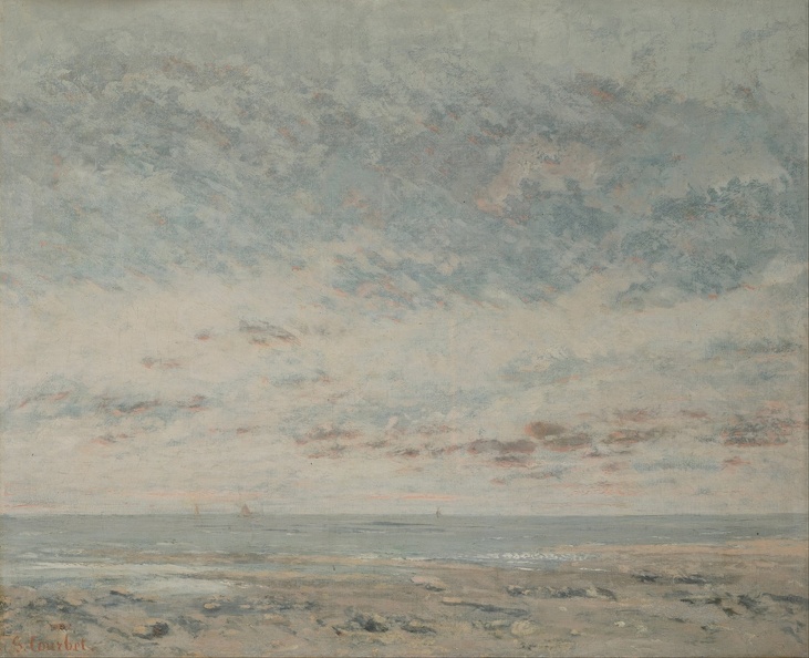 COURBET GUSTAVE LOW TIDE AT TROUVILLE GOOGLE