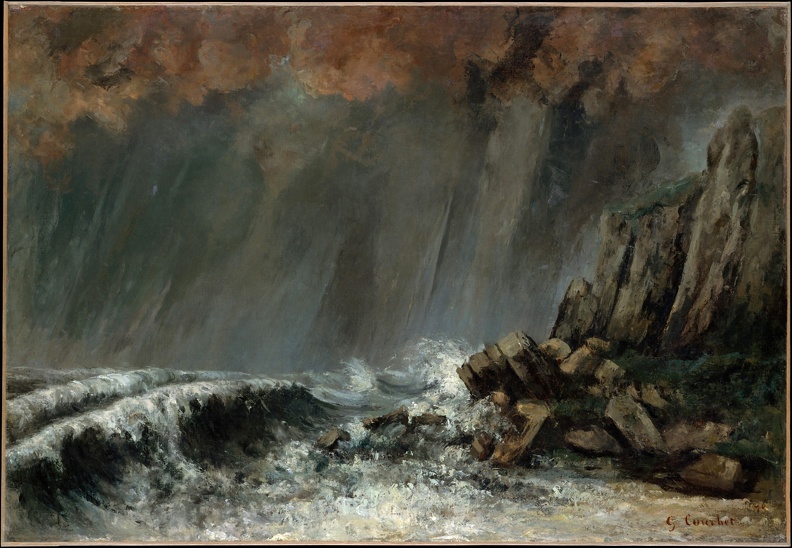 COURBET GUSTAVE MARINE WATERSPOUT 1870 MET