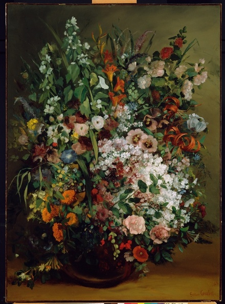 COURBET GUSTAVE BOUQUET OF FLOWERS IN VASE GOOGLE
