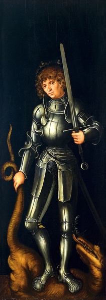 CRANACH LUCAS ELDER ST. GEORGE OUTER RIGHT WING 1514 TH BO