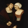 CRANACH LUCAS ELDER UNEQUAL COUPLE AMOROUS OLD WOMAN AND YOUNG MAN BUDAPEST