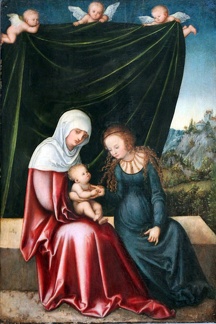 CRANACH LUCAS ELDER VIRGIN AND CHILD ST. ANNE 1518 BERLIN