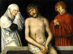 CRANACH LUCAS YOUNGER CHRIST AS MAN OF SORROWS TOGETHER VIRGIN AND ST. JOHN SOTHEBY