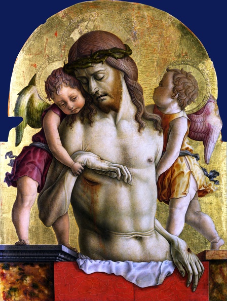CRIVELLI CARLO DEAD CHRIST SUPPORTED BY TWO ANGELS LO NG