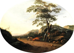 CUYP AELBERT LANDSCAPE COWS AND SHEPHERDS PRIVATE