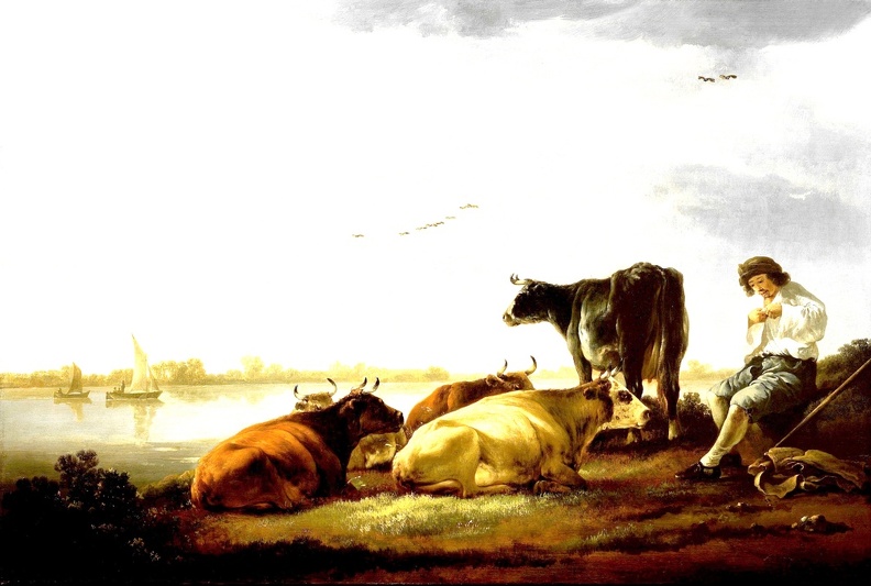 CUYP AELBERT PASTE COWS ON RIVERBANK STYLE 1650 FRICK