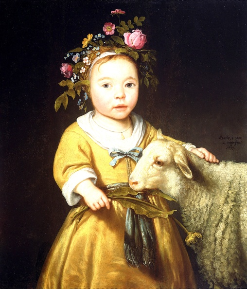CUYP AELBERT PRT OF GIRL SHEEP 1655
