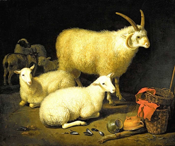CUYP AELBERT SHEEP IN STABLE SOTHEBY