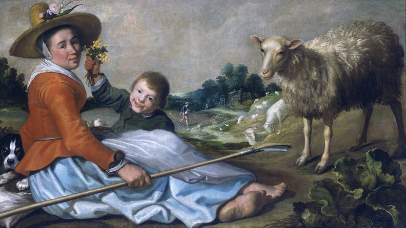 CUYP JACOB GERRITSZ SHEPHERDESS WITH CHILD