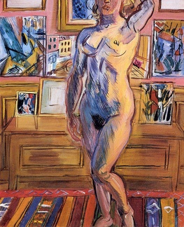 DUFY RAOUL STANDING NUDE IN STUDIO 1944