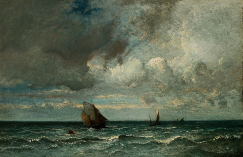 DUPRE JULES LOUIS BARKS FLEEING BEFORE STORM CHICA