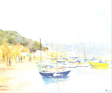 DYF MARCEL SAILING BOATS IN PROVENCE AT GULF OF JUAN 1973