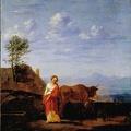 DU JARDIN KAREL WOMAN WITH COWS ON ROAD GOOGLE