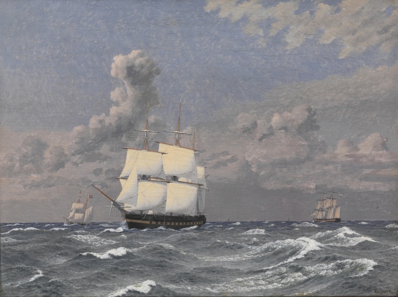 ECKERSBERG C. W. FRIGATE AND SOME OTHER SHIPS CRUISING KUNST